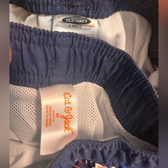 Lot Toddler Boys Swim Trunks Board Shorts Cat & Jack Old Navy Sz 4 / 4T - Picture 2 of 5